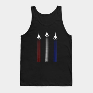 B-1 Lancer Bomber Contrail  Flag Tank Top